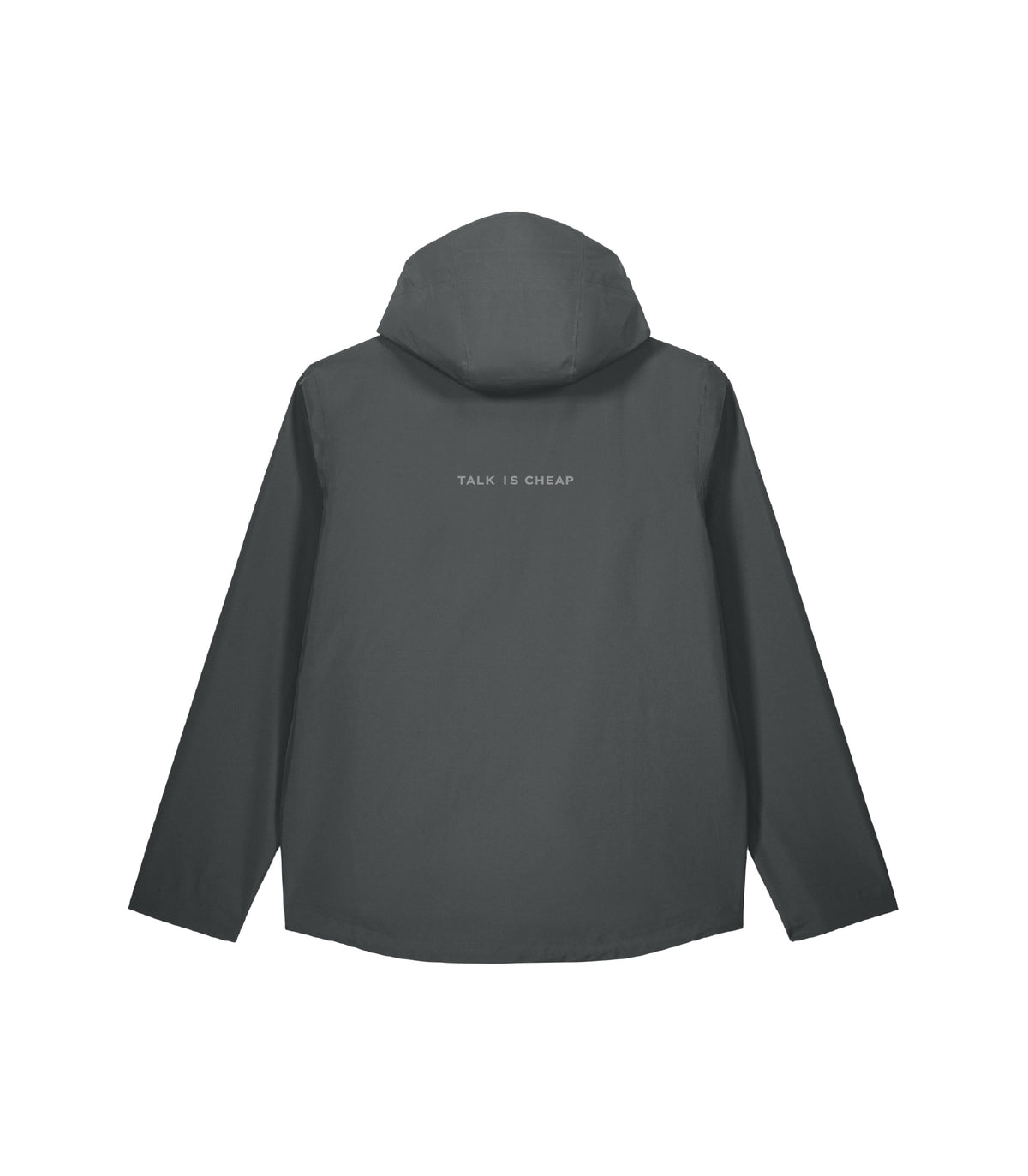 Talk Is Cheap Water-Repellent Functional Jacket in Anthrazit, Rückansicht