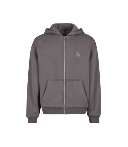 TIC ESSENTIAL ZIP HOODIE GREY