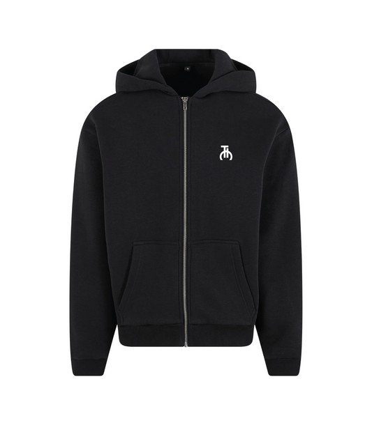 TIC ESSENTIAL ZIP HOODIE BLACK