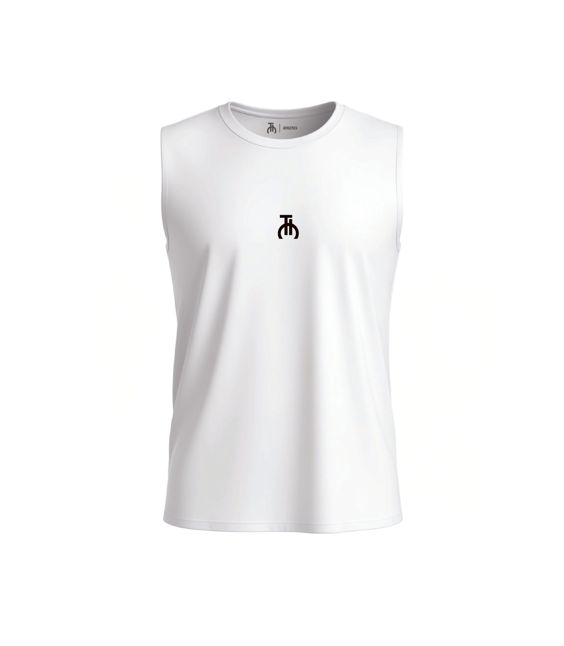 Talk is Cheap Cotton Tank Top Herren weiß, Vorderansicht, 100% Baumwolle