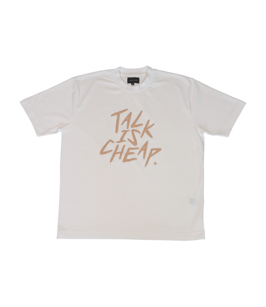T-SHIRT PUFFER WHITE/BROWN